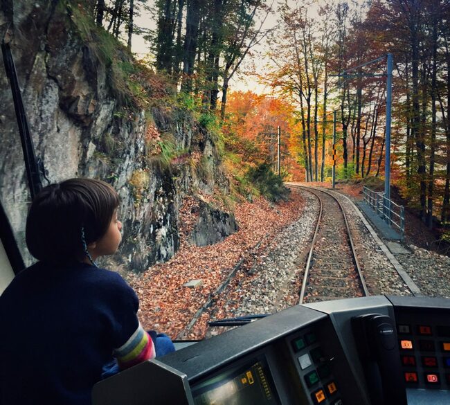 Пускат влак за есенна разходка през Алпите