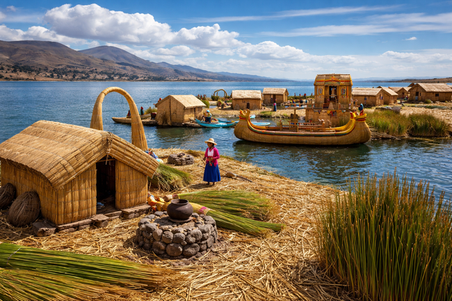 Плаващите острови на езерото Титикака – живот върху тръстика